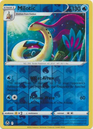 Sword & Shield: Silver Tempest : 040/195 - Milotic - Rare Reverse Holo