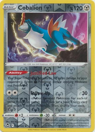 Sword & Shield: Silver Tempest : 126/195 - Cobalion - Rare Reverse Holo