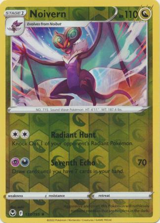 Sword & Shield: Silver Tempest : 133/195 - Noivern - Rare Reverse Holo