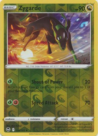 Sword & Shield: Silver Tempest Singles: 134/195 - Zygarde - Rare Reverse Holo