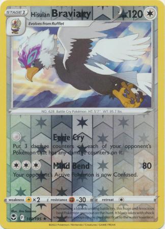 Sword & Shield: Silver Tempest : 149/195 - Hisuian Braviary - Rare Reverse Holo