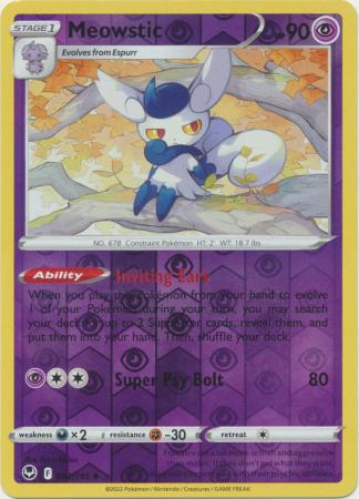 Sword & Shield: Silver Tempest : 082/195 - Meowstic - Uncommon Reverse Holo