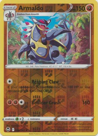 Sword & Shield: Silver Tempest : 096/195 - Armaldo - Rare Reverse Holo