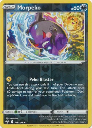 Sword & Shield: Silver Tempest : 116/195 - Morpeko - Uncommon Reverse Holo