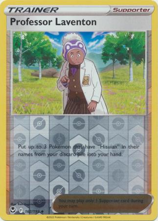 Sword & Shield: Silver Tempest Singles: 162/195 - Professor Laventon - Uncommon Reverse Holo
