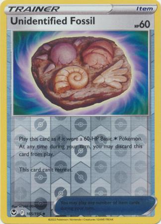 Sword & Shield: Silver Tempest : 165/195 - Unidentified Fossil - Uncommon Reverse Holo