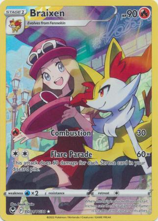 Sword & Shield: Silver Tempest : TG01/TG30 - Braixen - Holo Rare