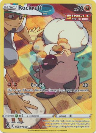 Sword & Shield: Silver Tempest : TG07/TG30 - Rockruff - Holo Rare