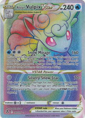 Sword & Shield: Silver Tempest : 197/195 - Alolan Vulpix VSTAR - Hyper Rare