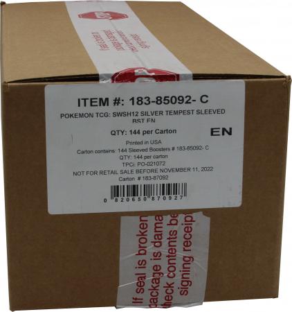 Sword & Shield: Silver Tempest Singles: Case of 144 Sleeved Booster Packs (Pokemon)
