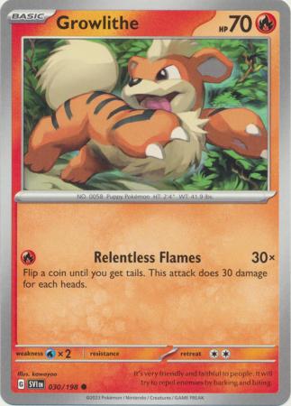 Scarlet & Violet (Base Set) : 030/198 - Growlithe - Common