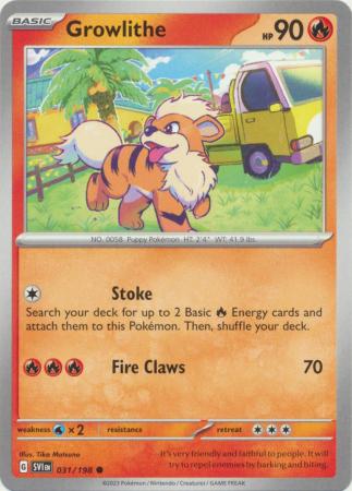 Scarlet & Violet (Base Set) : 031/198 - Growlithe - Common