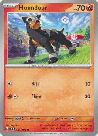 Scarlet & Violet (Base Set) : 033/198 - Houndour - Common