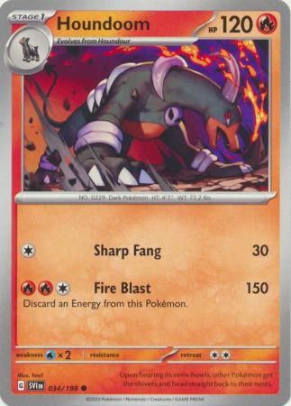 Scarlet & Violet (Base Set) : 034/198 - Houndoom - Common