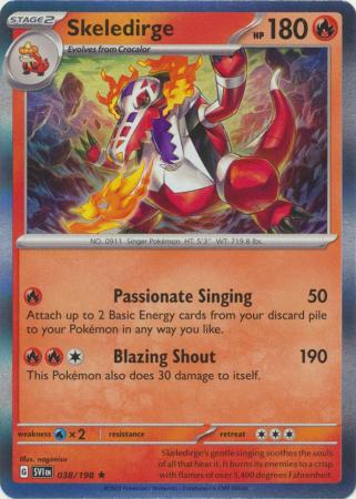 Scarlet & Violet (Base Set) : 038/198 - Skeledirge - Holo Rare