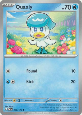 Scarlet & Violet (Base Set) : 052/198 - Quaxly - Common