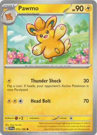 Scarlet & Violet (Base Set) : 075/198 - Pawmo - Common