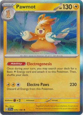 Scarlet & Violet (Base Set) : 076/198 - Pawmot - Holo Rare
