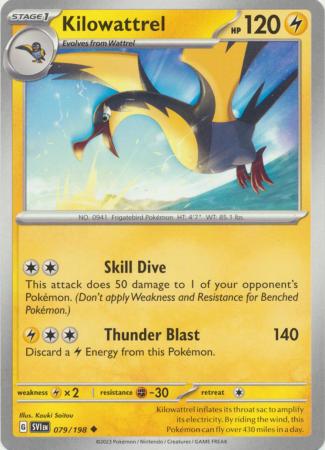 Scarlet & Violet (Base Set) : 079/198 - Kilowattrel - Uncommon