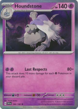Scarlet & Violet (Base Set) : 106/198 - Houndstone - Holo Rare