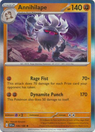 Scarlet & Violet (Base Set) : 109/198 - Annihilape - Holo Rare