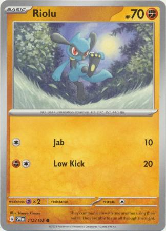 Scarlet & Violet (Base Set) : 112/198 - Riolu - Common