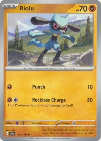 Scarlet & Violet (Base Set) : 113/198 - Riolu - Common