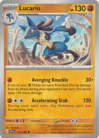 Scarlet & Violet (Base Set) : 114/198 - Lucario - Uncommon