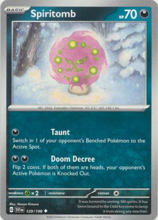 Scarlet & Violet (Base Set) : 129/198 - Spiritomb - Uncommon