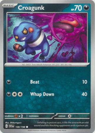 Scarlet & Violet (Base Set) : 130/198 - Croagunk - Common