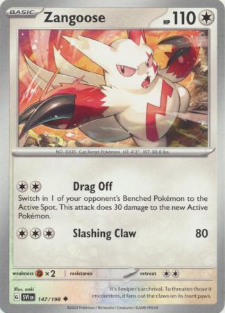 Scarlet & Violet (Base Set) : 147/198 - Zangoose - Uncommon
