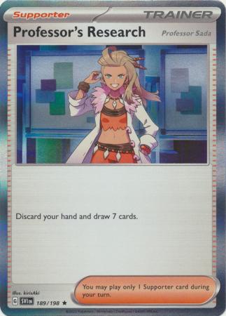 Scarlet & Violet (Base Set) : 189/198 - Professor's Research (Professor Sada) - Holo Rare