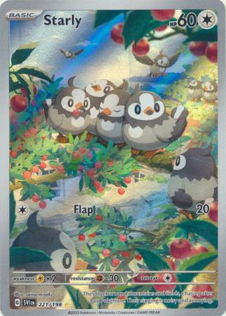 Scarlet & Violet (Base Set) : 221/198 - Starly - Illustration Rare