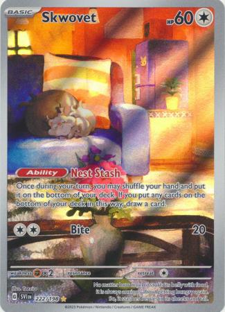Scarlet & Violet (Base Set) : 222/198 - Skwovet - Illustration Rare