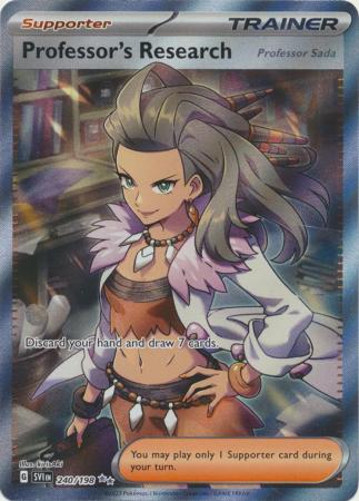 Scarlet & Violet (Base Set) : 240/198 - Professor's Research (Professor Sada) - Full Art Secret Rare