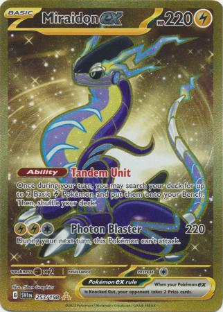 Scarlet & Violet (Base Set) : 253/198 - Miraidon ex - Gold Secret Rare