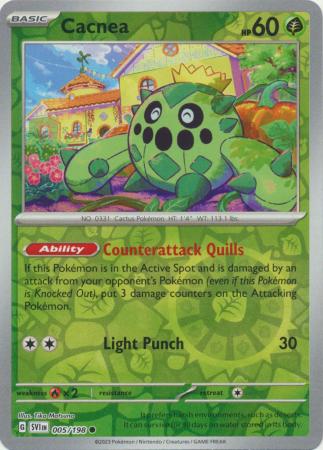 Scarlet & Violet (Base Set) : 005/198 - Cacnea - Common Reverse Holo