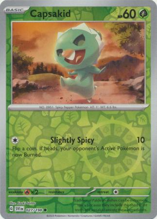 Scarlet & Violet (Base Set) : 027/198 - Capsakid - Common Reverse Holo