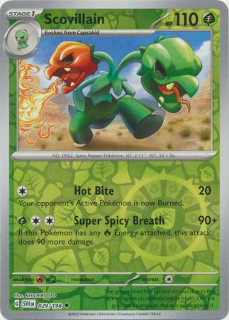 Scarlet & Violet (Base Set) : 029/198 - Scovillain - Uncommon Reverse Holo