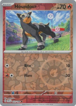 Scarlet & Violet (Base Set) : 033/198 - Houndour - Common Reverse Holo