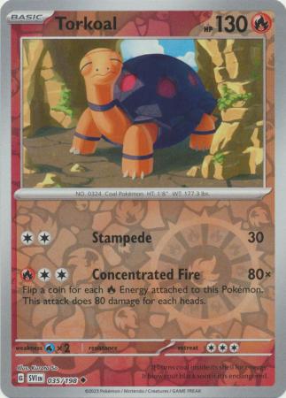 Scarlet & Violet (Base Set) : 035/198 - Torkoal - Uncommon Reverse Holo