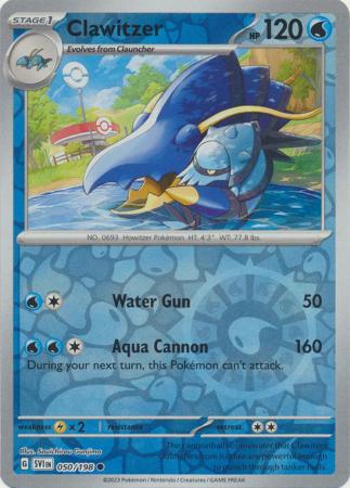 Scarlet & Violet (Base Set) : 050/198 - Clawitzer - Common Reverse Holo