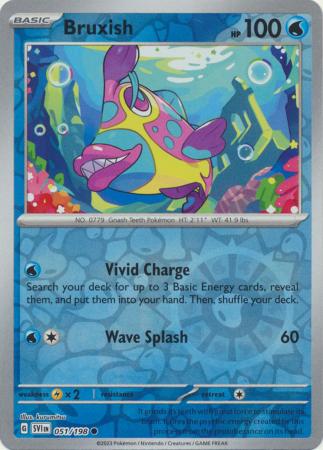 Scarlet & Violet (Base Set) : 051/198 - Bruxish - Common Reverse Holo