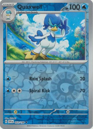 Scarlet & Violet (Base Set) : 053/198 - Quaxwell - Uncommon Reverse Holo