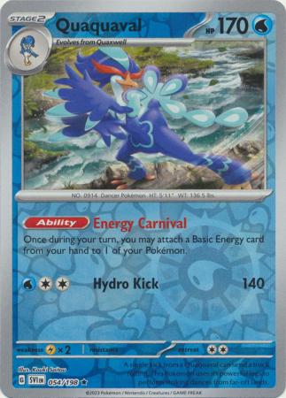 Scarlet & Violet (Base Set) : 054/198 - Quaquaval - Holo Rare Reverse Holo
