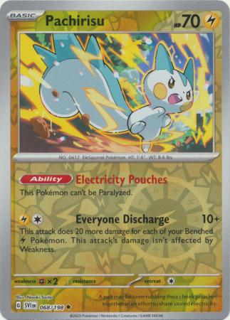 Scarlet & Violet (Base Set) : 068/198 - Pachirisu - Uncommon Reverse Holo