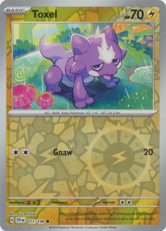 Scarlet & Violet (Base Set) : 071/198 - Toxel - Common Reverse Holo