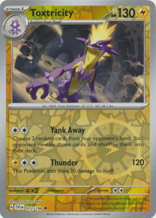 Scarlet & Violet (Base Set) : 072/198 - Toxtricity - Uncommon Reverse Holo
