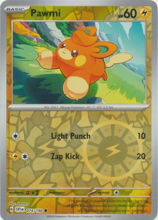 Scarlet & Violet (Base Set) : 074/198 - Pawmi - Common Reverse Holo