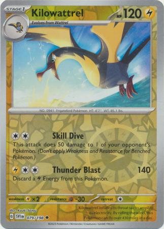 Scarlet & Violet (Base Set) : 079/198 - Kilowattrel - Uncommon Reverse Holo